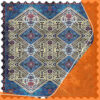 Vintage Persian Geometric Design Velvet Tablecloth