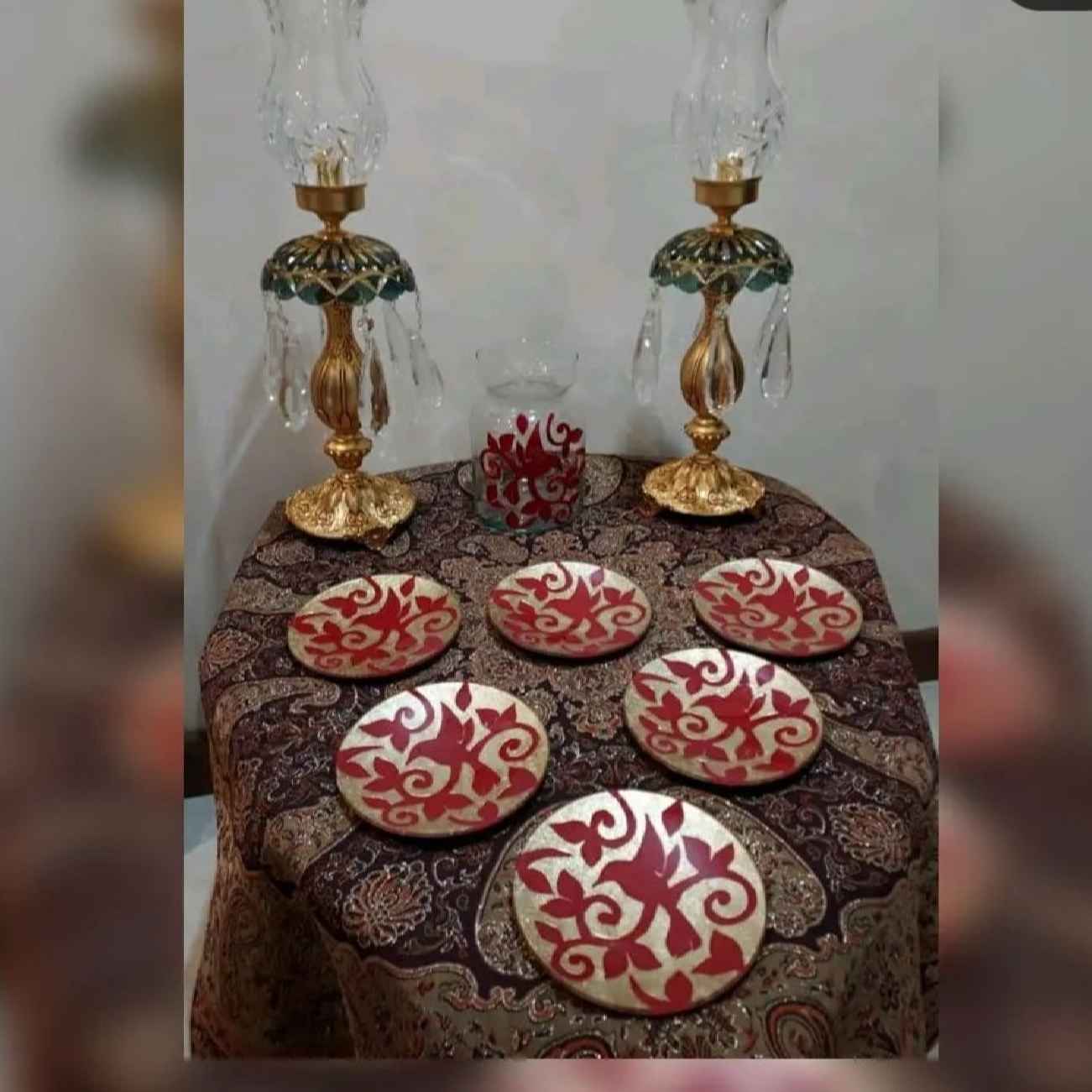 Vitarail Haft-Seen Set Dishes with Mirror & Fish tank Suitable for Nowruz Set of 8