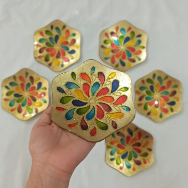Vitarail Haft-Seen Set Dishes with Suitable for Nowruz Tear Design Set of 6