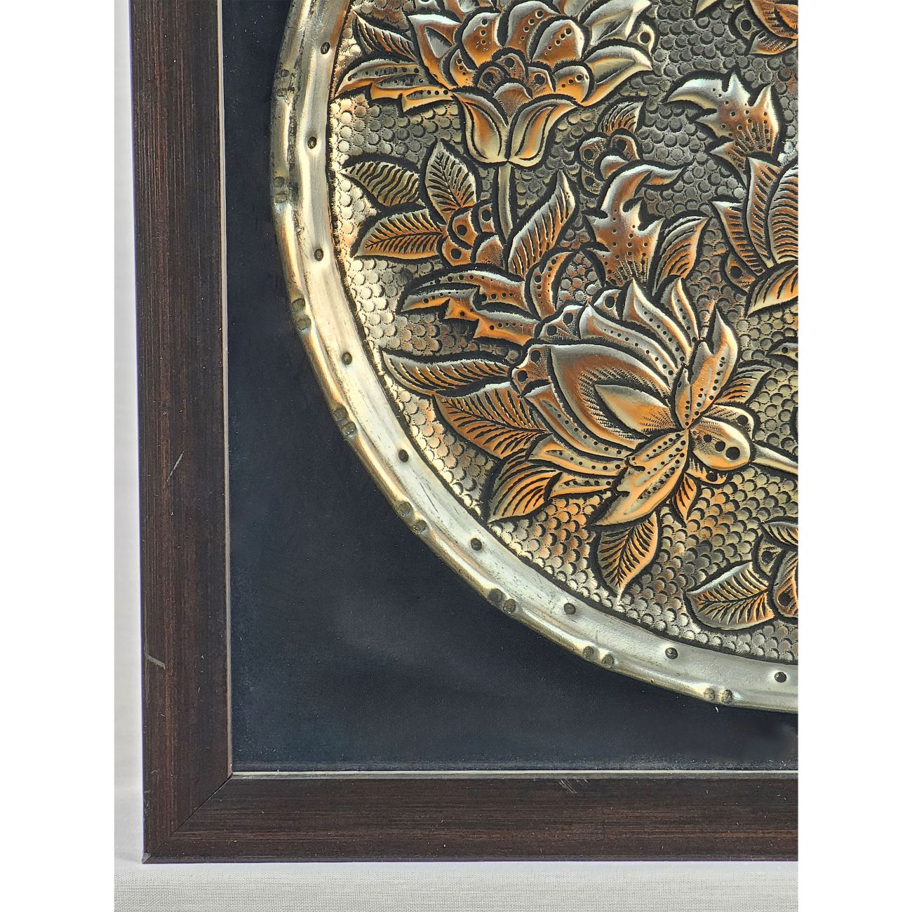 Wall Frame Brass Engraved Bird & Floral Harmony – Elegant Handcraft