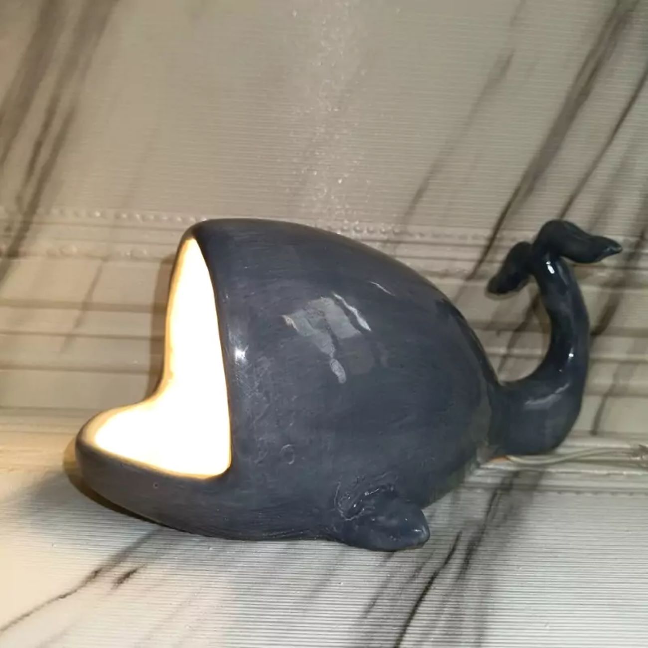 Whale Ceramic Artistic Table Lamp - Stunning Ocean Inspired Decor