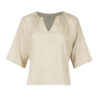 Women’s Three Quarter Sleeve Blouse – V-Neck, Soft & Breathable