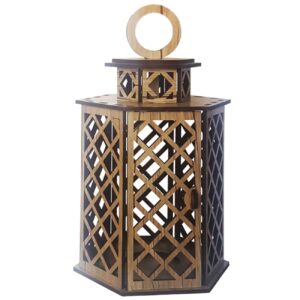 Wooden Candle Holder for Cozy Ambiance – Lantern Design