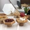 Wooden Haftseen Set Dishes with Mirror Suitable for Nowruz Geometric Design Set of 7