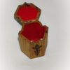 Wooden Jewelry Box with Leaf and Floral Engraving