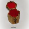 Wooden Jewelry Box with Leaf and Floral Engraving