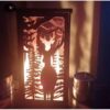 Wooden Lantern Candle Stand with Deer Design– Stylish & Eco-Friendly