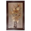 Marquetry Wood Inlay Art - Handcrafted Flower Design