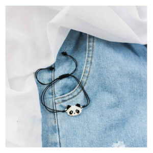 Woven Beaded Bracelet – with Panda Design