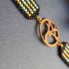 Woven Steel Beaded Bracelet for Women – Deer Pendant Design