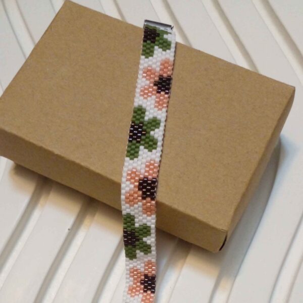 Woven Steel Beaded Bracelet for Women – Tiger Pattern