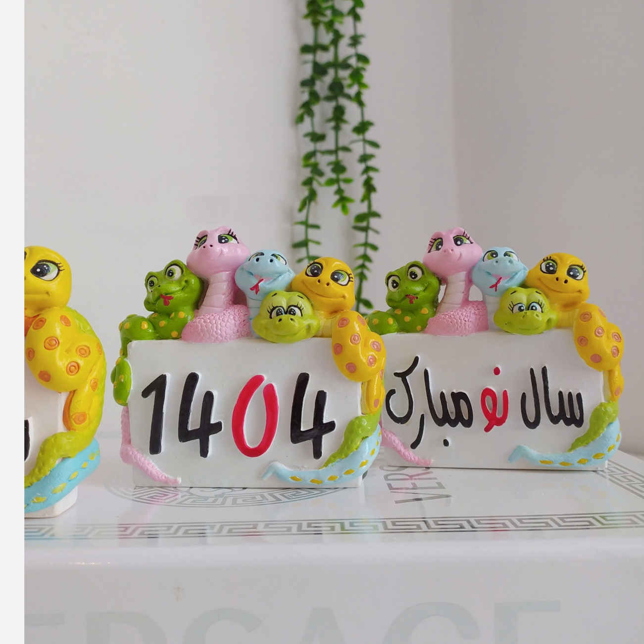 Year of the Snake 1404 Figurine – Cute, Unique & Vibrant (x2)