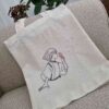 Reusable Beige Canvas Shopping Bag in Cream