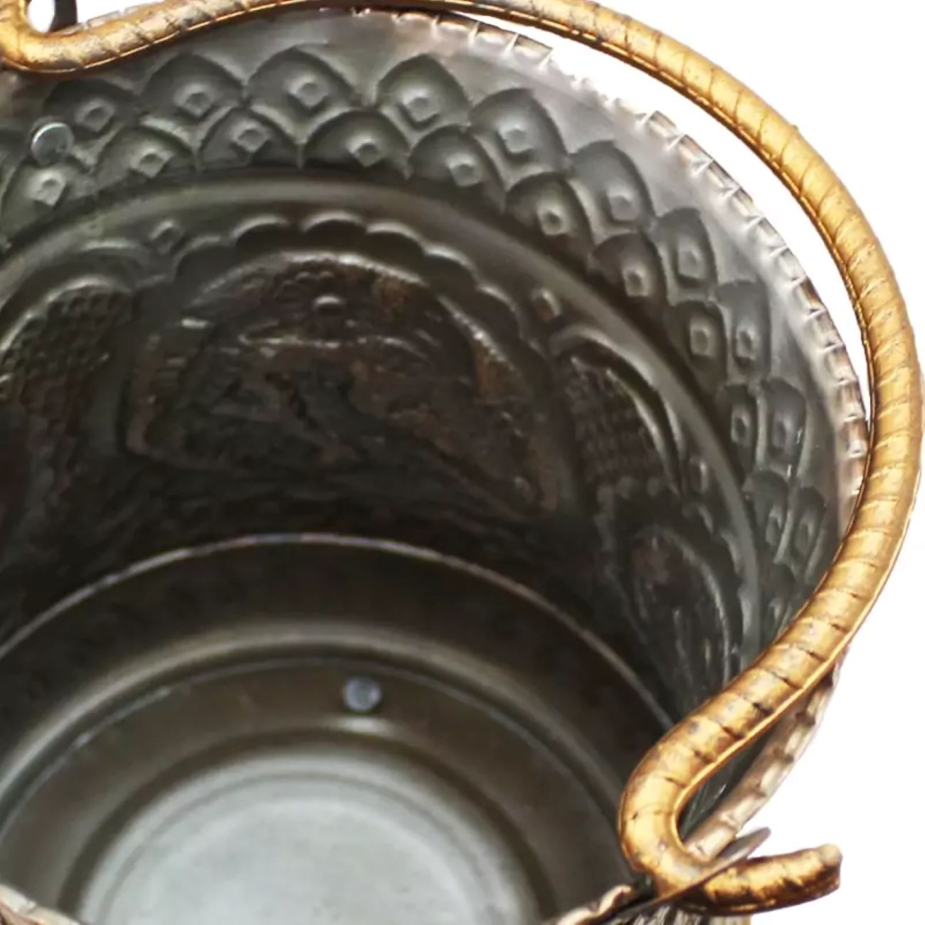 Achaemenid Design Copper Trash Can and Tissue Holder
