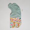 Baby Bib - Checkered Comfort with Playful Car Pattern