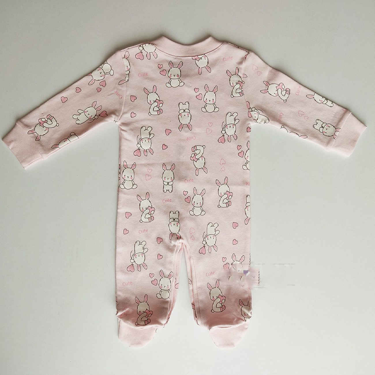 Baby Long Sleeve Jumpsuit Bunny Pattern