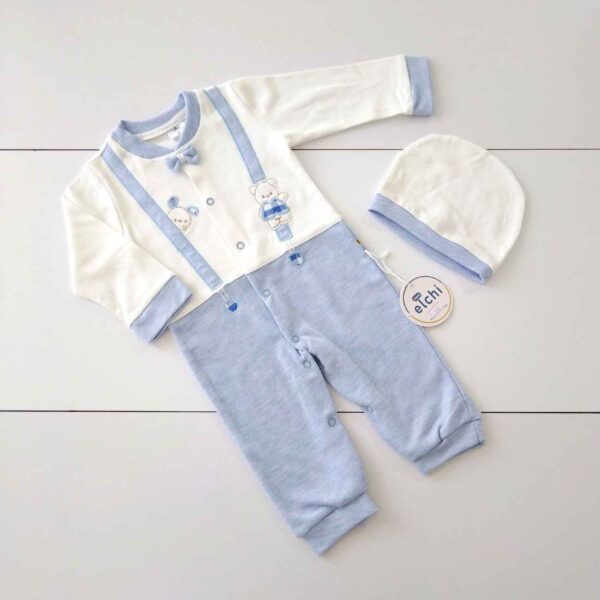 Baby Long Sleeve Jumpsuit Dapper Bunny Soft Cotton Romper