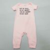 Baby Short Sleeve Jumpsuit Mommy's Little Muse Soft Pink Romper