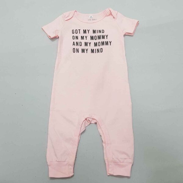 Baby Short Sleeve Jumpsuit Mommy’s Little Muse Soft Pink Romper