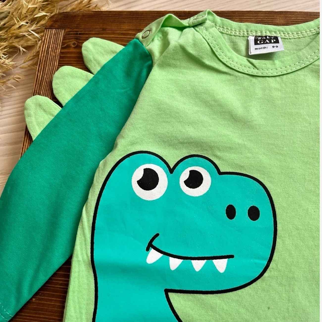 Baby Long Sleeve Jumpsuit with Dino-Mite Comfort Soft & Playful Romper