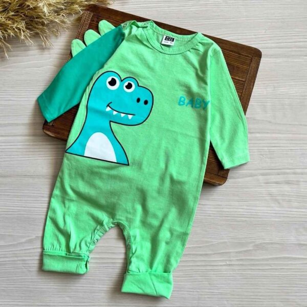 Baby Long Sleeve Jumpsuit with Dino-Mite Comfort Soft & Playful Romper