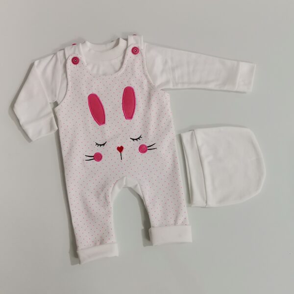 Baby Long Sleeve T-Shirt and Jumpsuit Rabbit Pattern