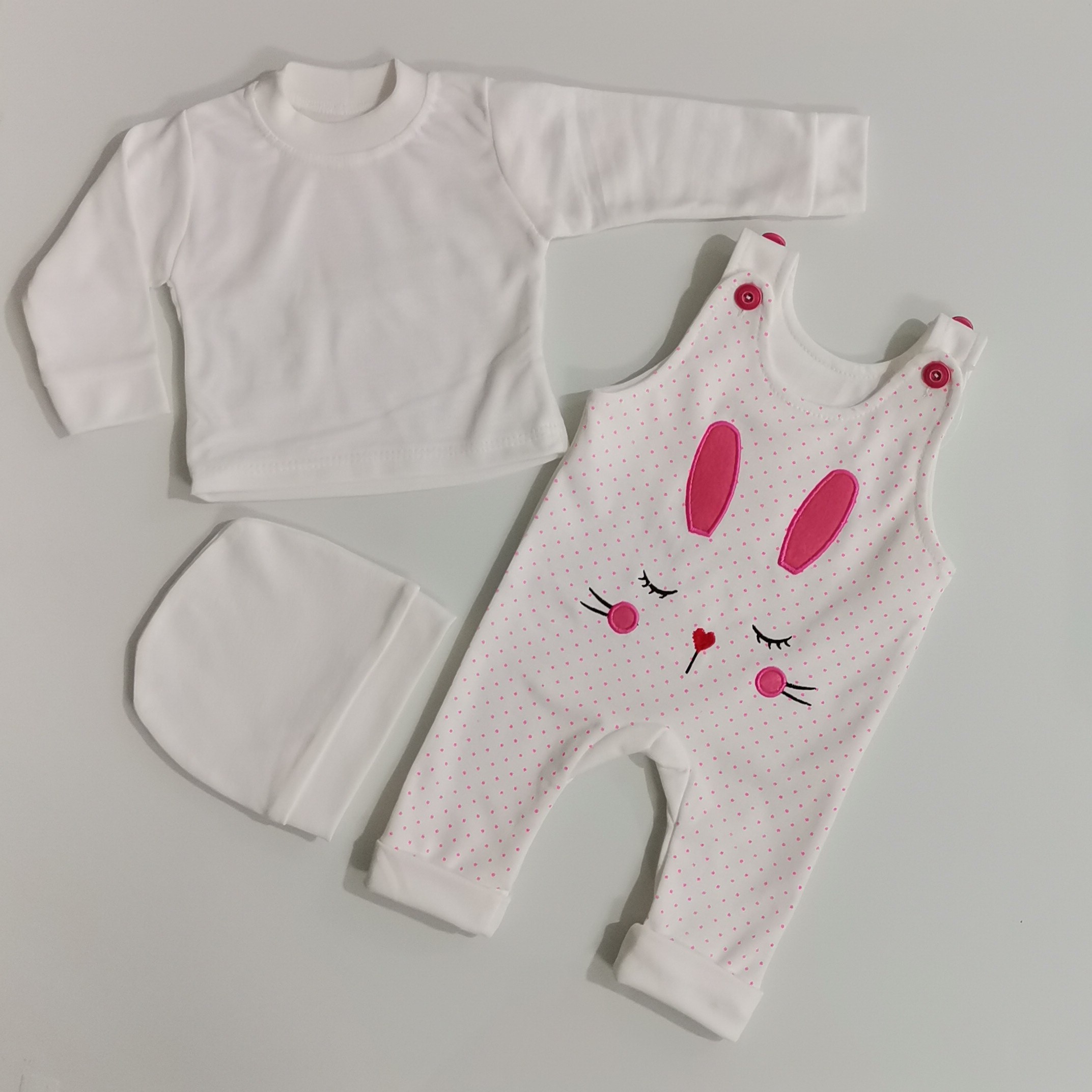 Baby Long Sleeve T-Shirt and Jumpsuit Rabbit Pattern