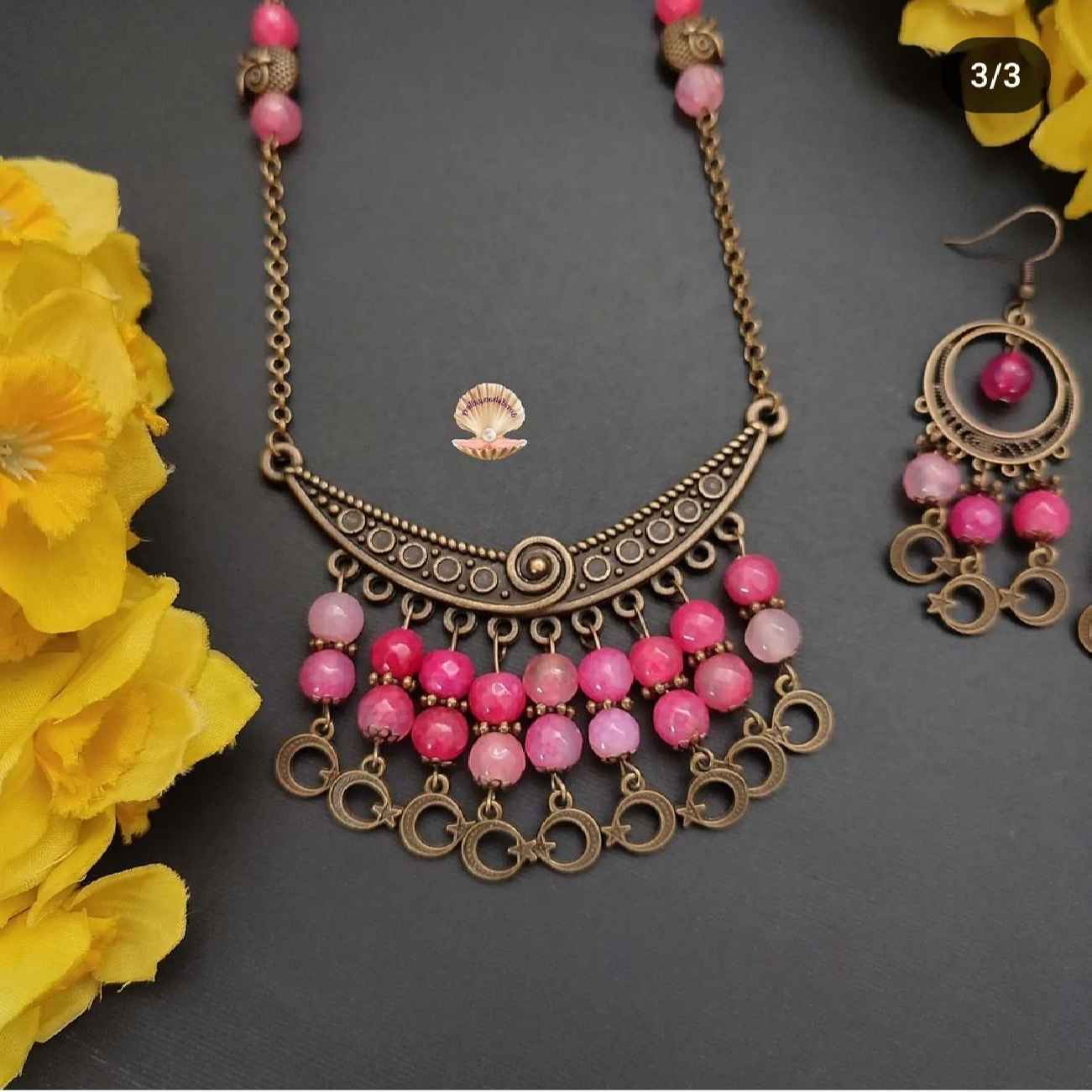 Bronze Drop Jewelry Set with Unique Design