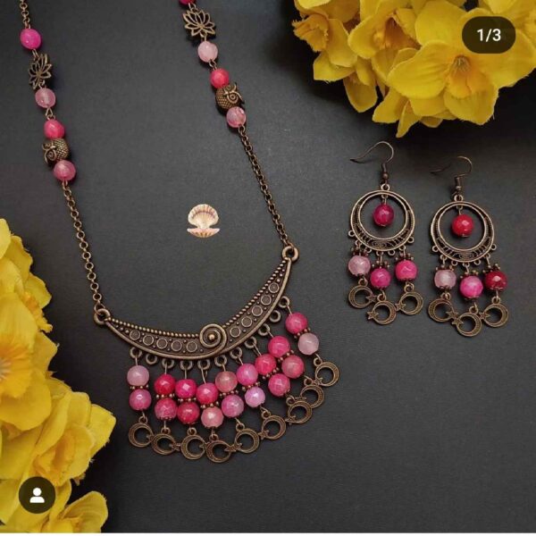 Bronze Drop Jewelry Set with Unique Design
