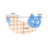 Baby Bib Charming Checkered with Cute Cat Applique and Fish Detail