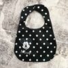 Baby Bib Classic Black Polka Dot with Iconic Mickey Mouse Pattern