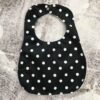 Baby Bib Classic Black Polka Dot with Iconic Mickey Mouse Pattern