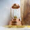Copper Oil Lamp, Handcrafted Persian Traditional Design with Intricate Detailing