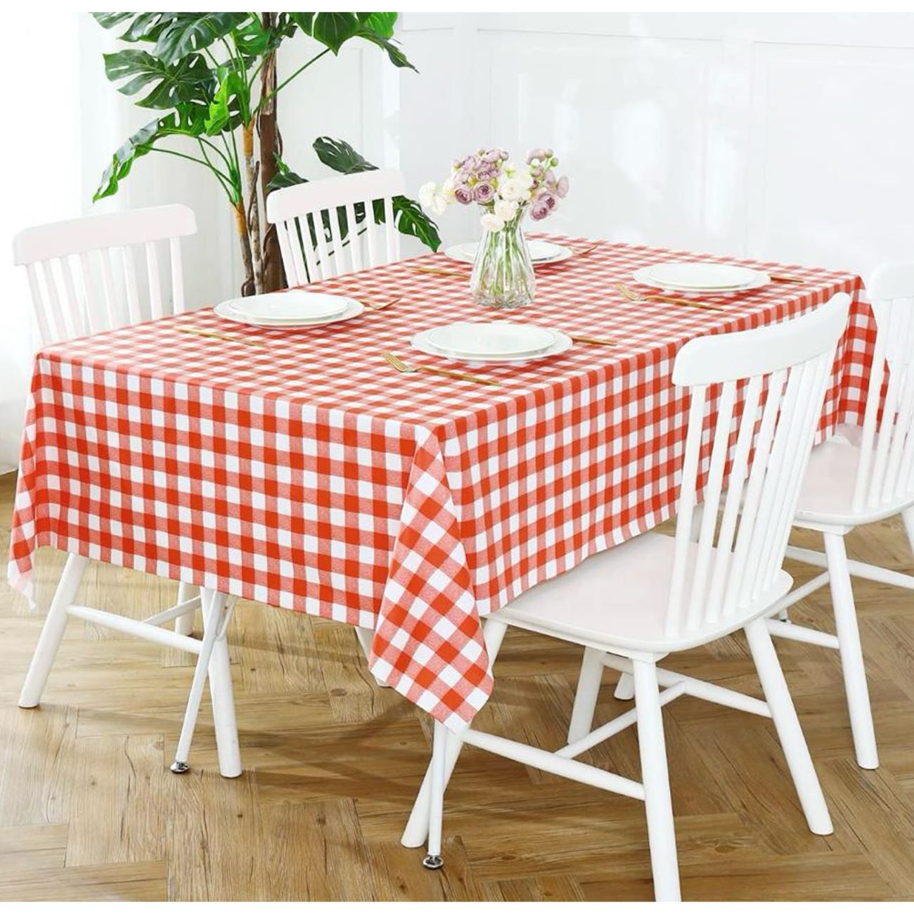 Cotton Tablecloth - Checkered Design Bargh Lame Brand