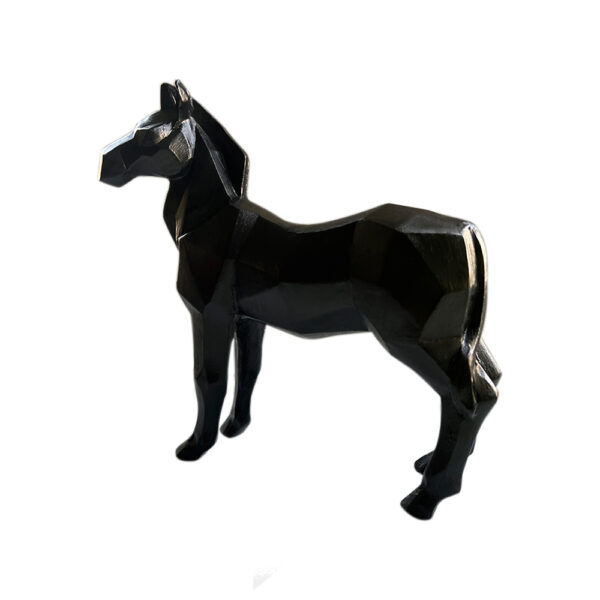 Cubist Horse Sculpture – Abstract Geometric Figurine