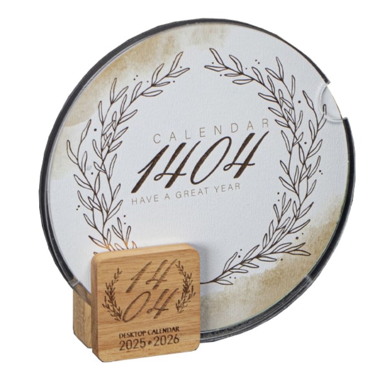 Desk Calendar for the Year 1404 - Circle Design Artistic Model