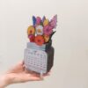 Desk Calendar for the Year 1404 with Stand - Flower Design