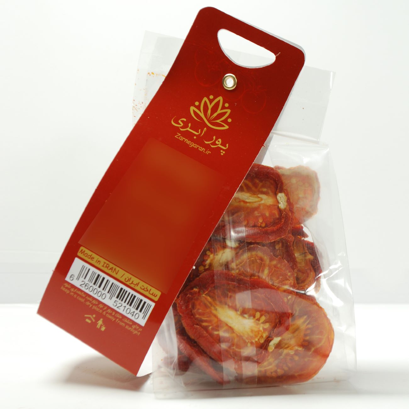 Dried Tomatoes Slices 100 grams – Zarnegaran Brand (10 Packs)