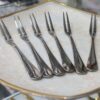 Elegant Stainless Steel Dessert Forks with Polished Finish Set of 6