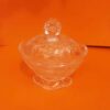 Glass Sugar Bowl with Lid Model Floral Lid