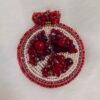 Hand-Embroidered Jewel Pomegranate Brooch - Crafted with Love