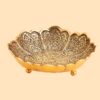 Handcrafted Brass Bowl with Geometric Floral Design Small Size