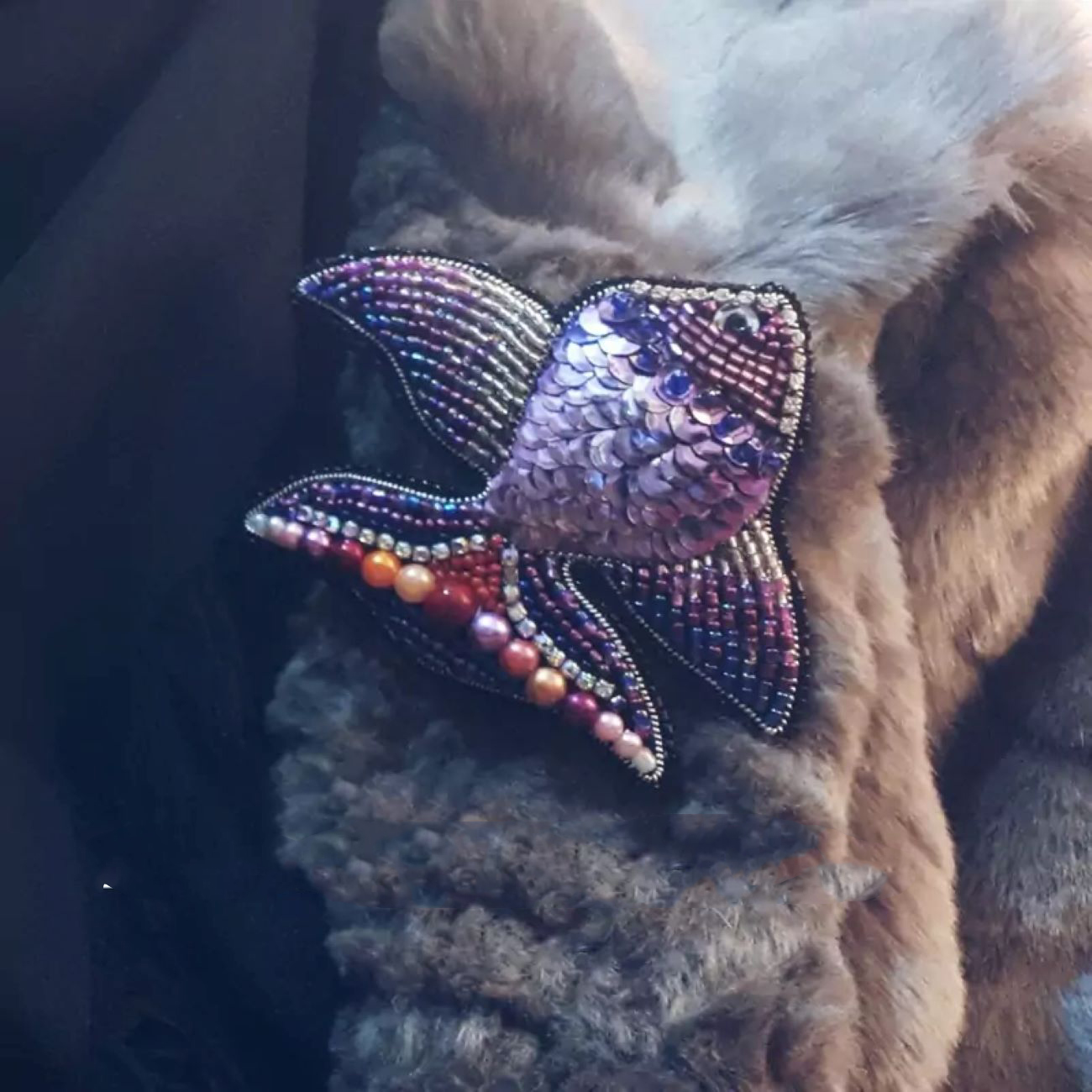 Handmade Brooch Fish Design - Stylish & Functional