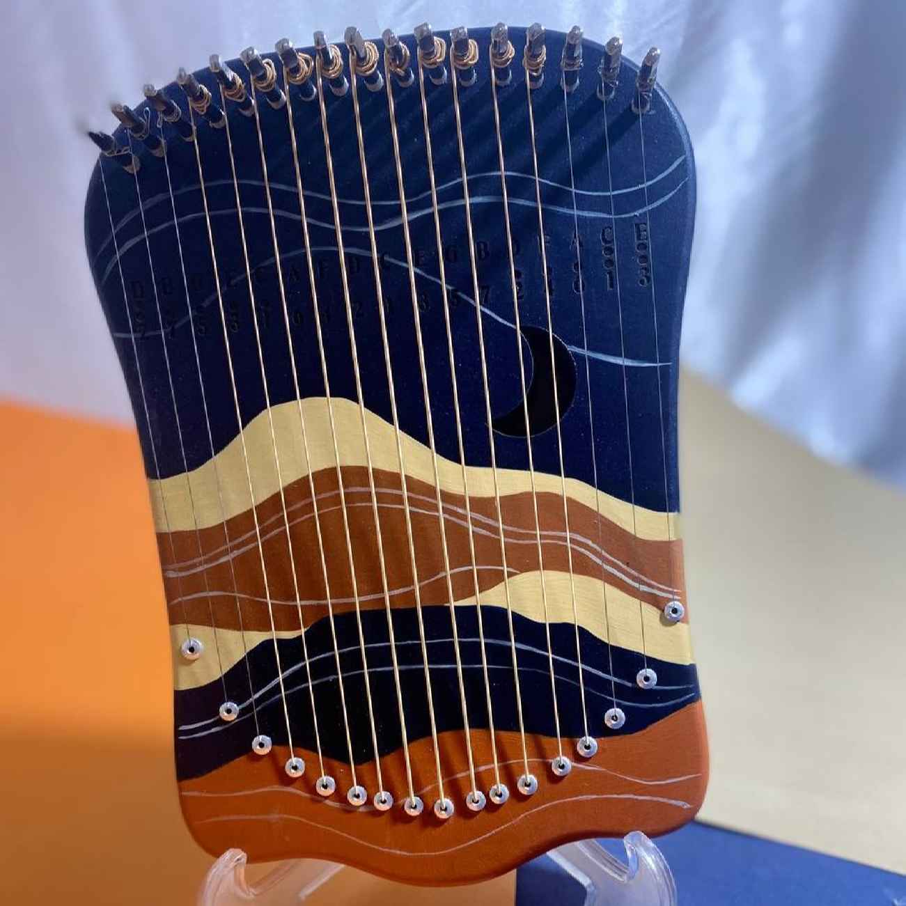 Harika Sunset Serenade Lyre Handcrafted Harmony with 17-String