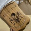 Harpika Hand Carving Lyre Natural Harmony in a Wooden Masterpiece 16-String