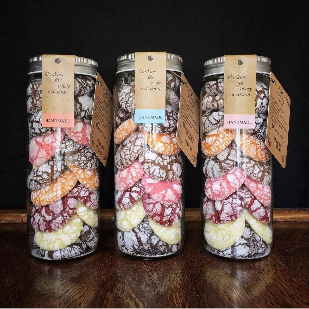 Homemade Crinkle Cookie Mix of Six Chocolate & Fruit Flavor 300 gr