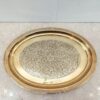 Indian Round Brass Tray with High-Quality Engraving of Flowers