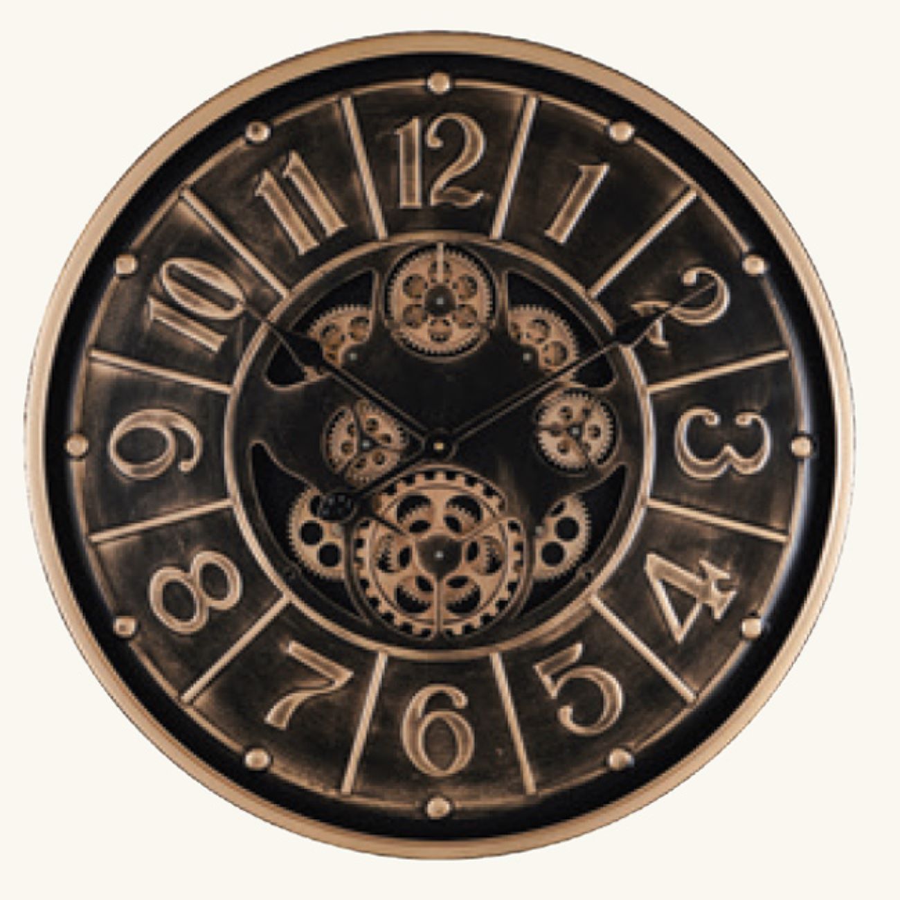 Industrial Steampunk Gear Clock – Rotating Metal Wall Decor