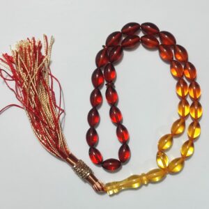 Islamic Amber Celine Rosary Crafted with 33 Prayer Bead Tasbih Lemon Smell