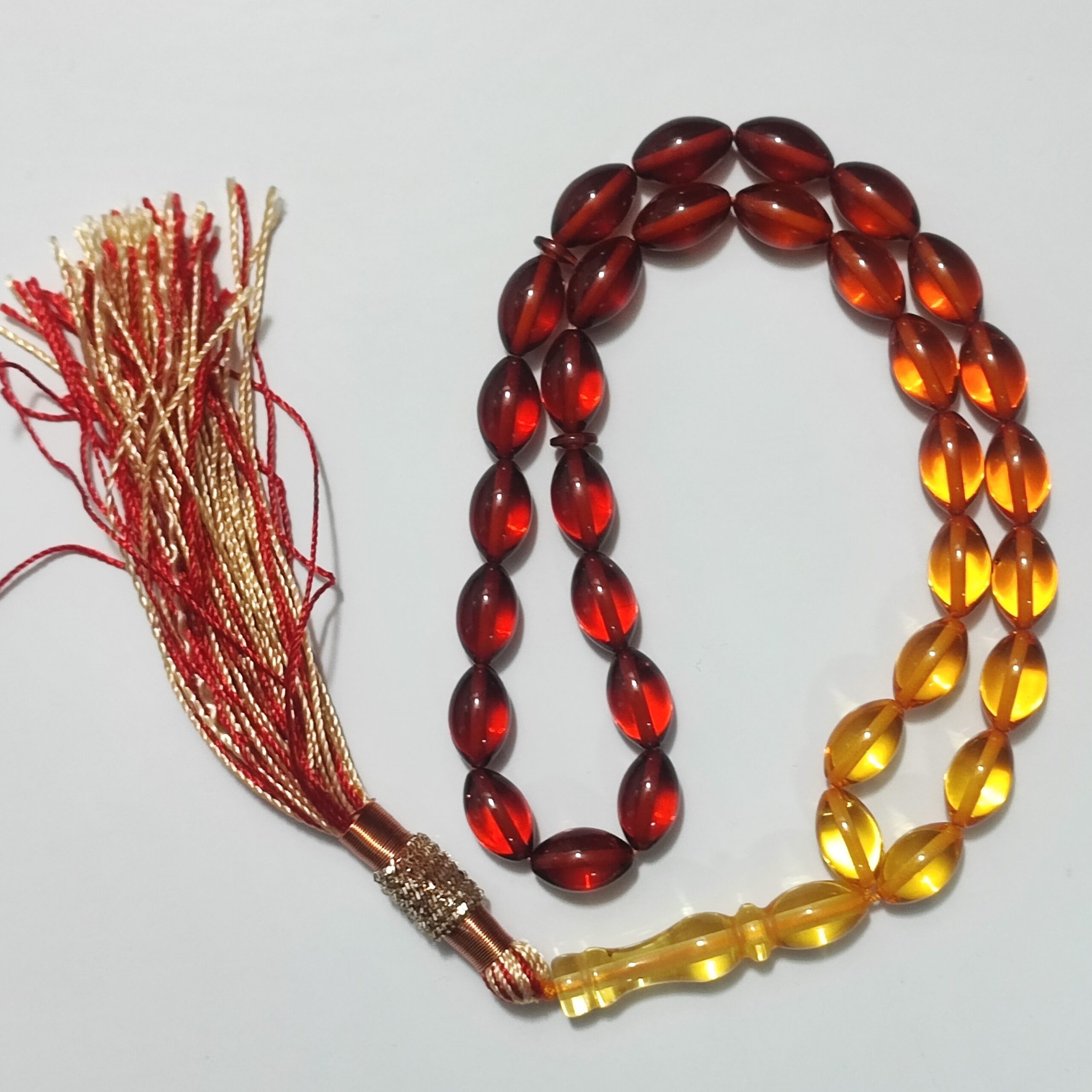 Islamic Amber Celine Rosary Crafted with 33 Prayer Bead Tasbih Lemon Smell